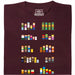 Pixel Legends of TV - Vista principale T-Shirt Rosso Scuro