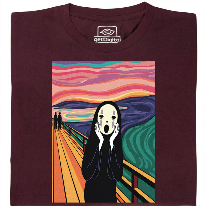 L'Urlo senza Volto - Vista principale T-Shirt Rosso Scuro