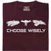 Choose Your Spaceship - Vista principale T-shirt Rosso scuro