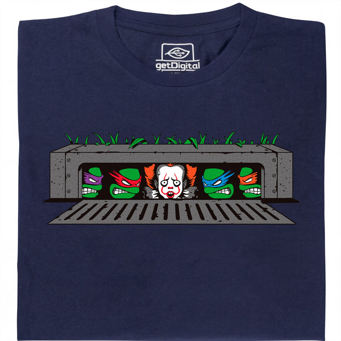 IT vs. Turtles - Vista principal Camiseta Azul Marino