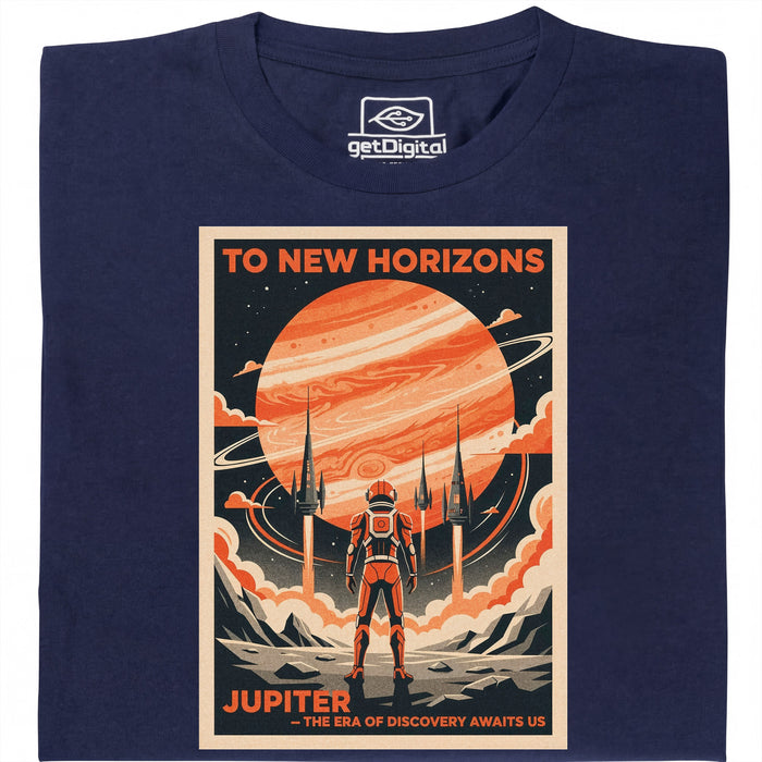 To New Horizons - Vista principal Camiseta Azul marino