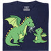 Dragon Parenting - Hoofdweergave T-Shirt Marineblauw