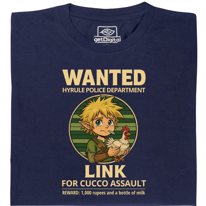 Wanted for Cucco Assault - Vue Principale T-Shirt Bleu Marine