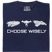 Choose Your Spaceship - Vista principale T-shirt Blu navy