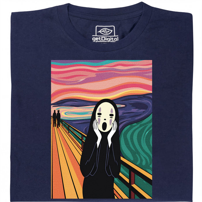 L'Urlo senza Volto - Vista principale T-Shirt Blu Marino