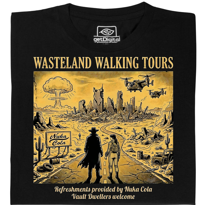 Wasteland Walking Tours - Visualizzazione principale T-Shirt Nero