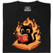 Zwarte Kat Leest "Evil Plans" - Boze Plannen met Stijl - Hoofdweergave T-Shirt Zwart