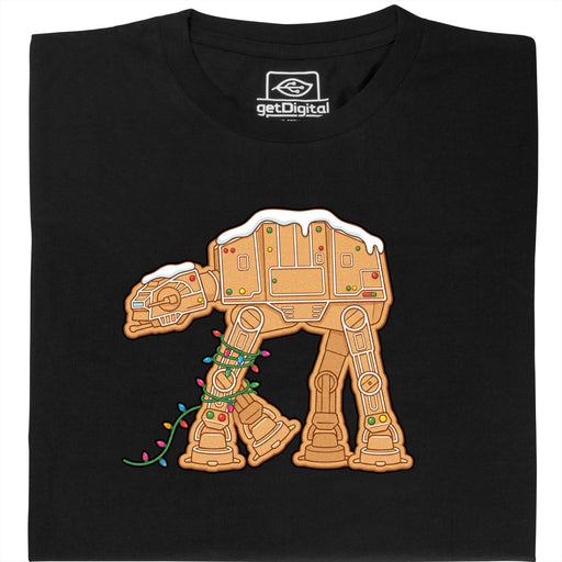 Stolperkeks - Lebkuchen-Läufer in der Lichterkette - Hauptansicht T-Shirt Schwarz