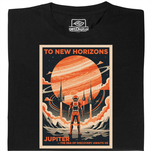 To New Horizons - Vue principale T-shirt Noir