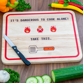 Tabla de cortar Peligroso para cocinar solo