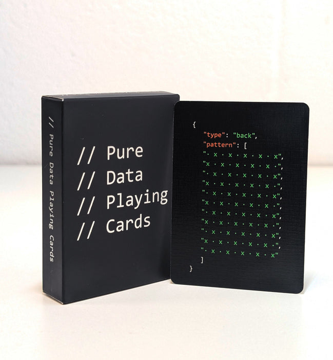 Pure Data Playing Cards - Limitiertes Kartenspiel im JSON-Design