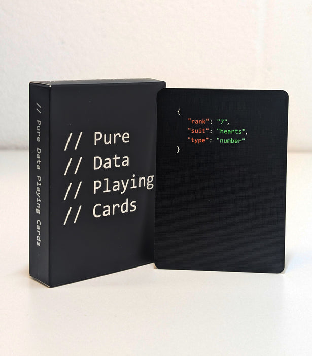 Pure Data Playing Cards - Limitiertes Kartenspiel im JSON-Design
