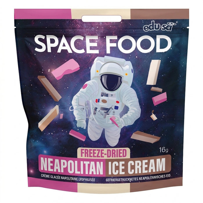 Astronautenvoeding – Gevriesdroogde Neapolitaanse Ijs