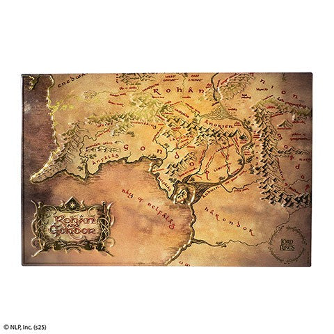 Herr der Ringe Metallkarte - Rohan und Gondor (20x30 cm)