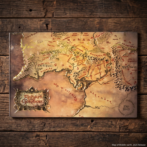 Lord of the Rings Metal Map - Rohan and Gondor (20x30 cm)