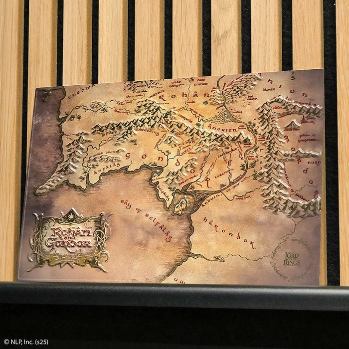 Herr der Ringe Metallkarte - Rohan und Gondor (20x30 cm)