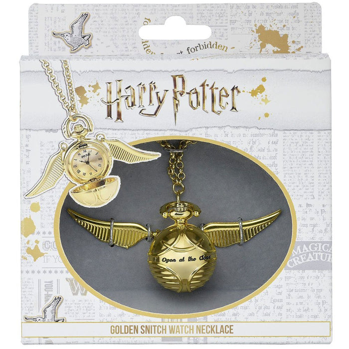 Collar Harry Potter Snitch Dorada con reloj