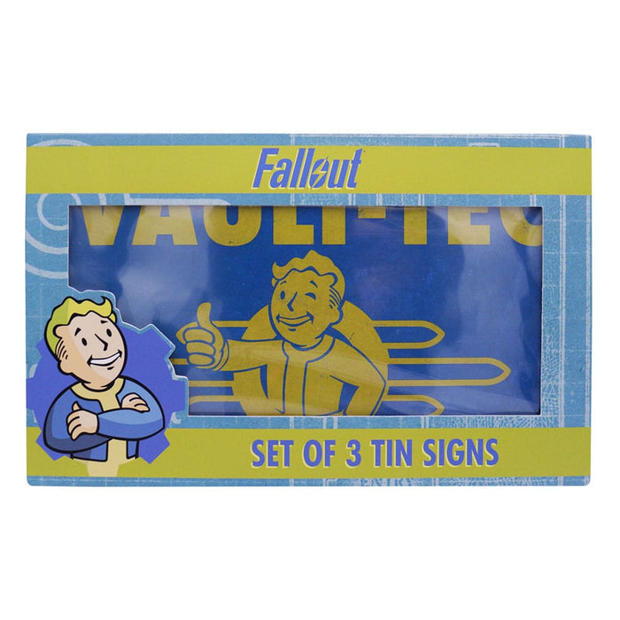 Fallout set de 3 placas de metal (Vault-Tec, Red Rocket, Nuka Cola)