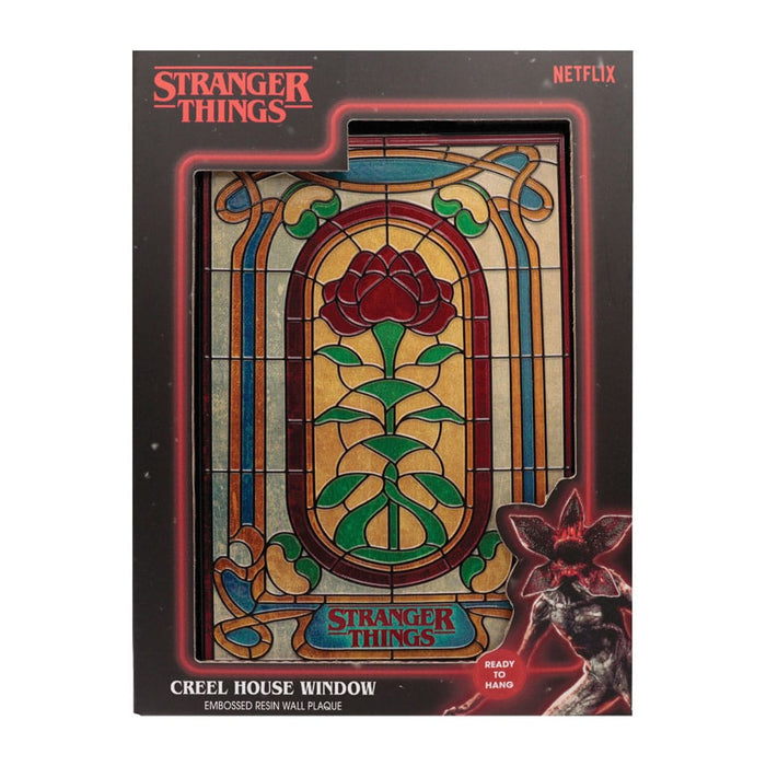 Placa de pared vidriera de la casa Creel de Stranger Things