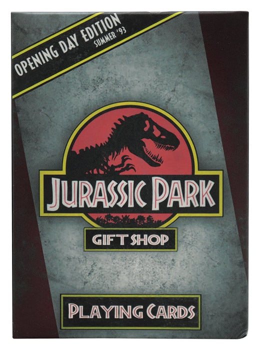 Jurassic Park cadeaubox met speelkaarten, pin en sleutelhanger