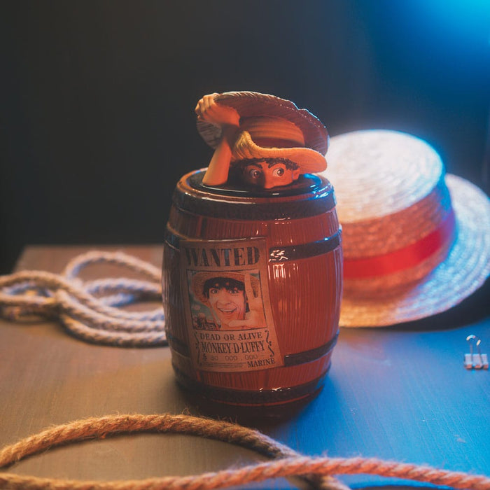 One Piece Boîte à biscuits tonneau Monkey D. Luffy (Wanted)