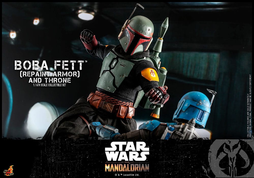 Action figure Star Wars The Mandalorian Boba Fett con Trono 1:6 Special Edition