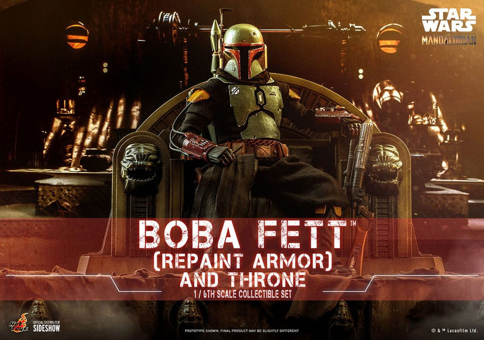Action figure Star Wars The Mandalorian Boba Fett con Trono 1:6 Special Edition