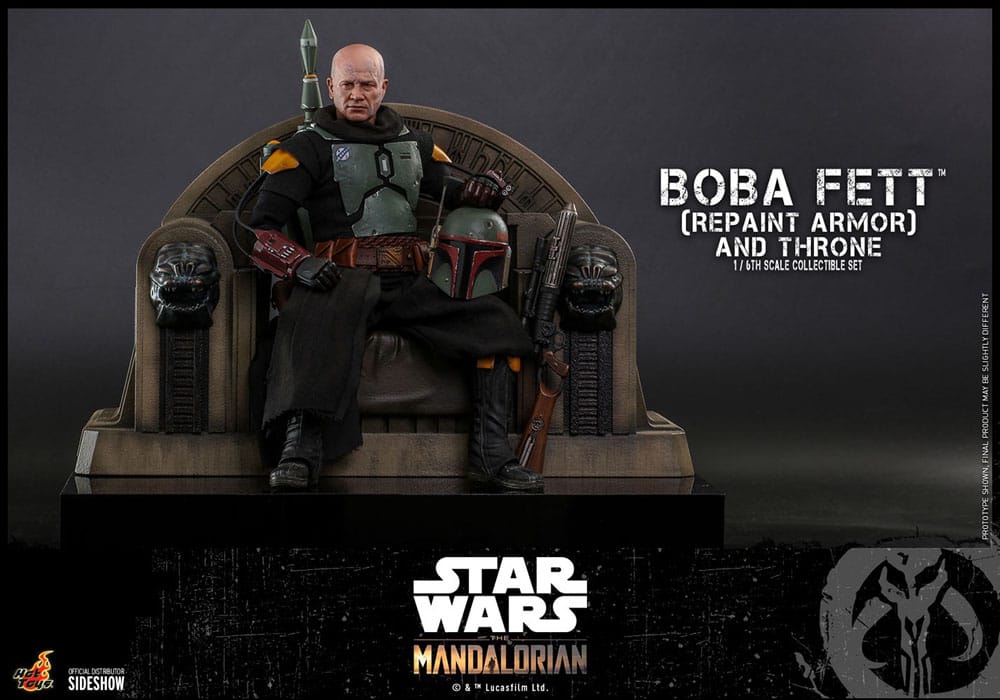 Action figure Star Wars The Mandalorian Boba Fett con Trono 1:6 Special Edition