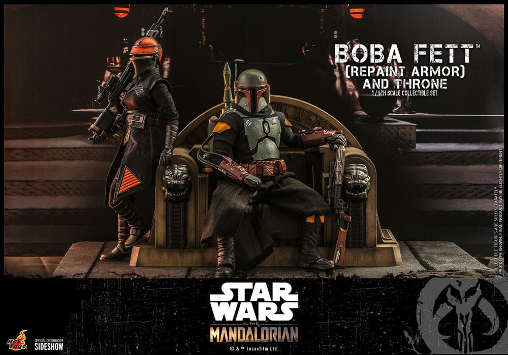 Action figure Star Wars The Mandalorian Boba Fett con Trono 1:6 Special Edition