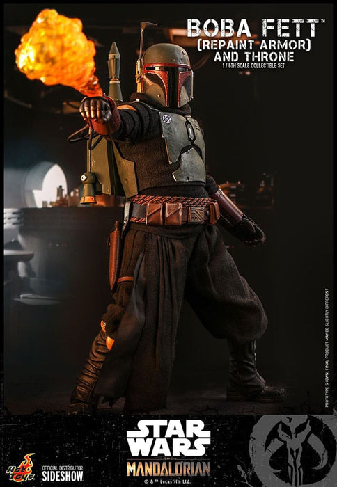 Action figure Star Wars The Mandalorian Boba Fett con Trono 1:6 Special Edition