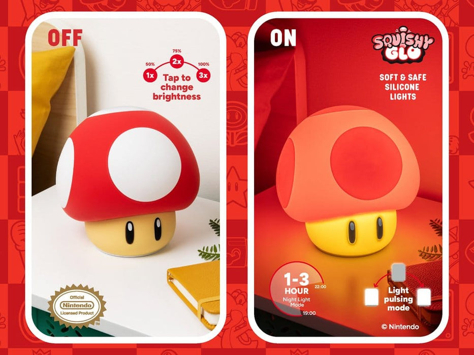 Super Mario Superpaddenstoel Siliconen Lamp