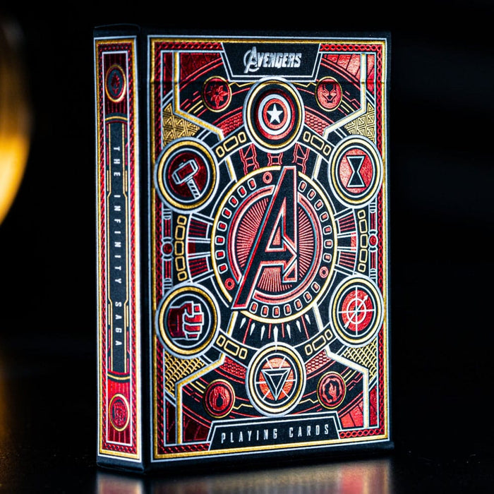 Carte da gioco Avengers Saga dell'Infinito rosse