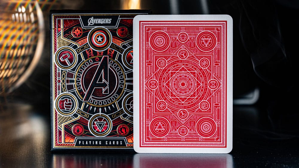 Carte da gioco Avengers Saga dell'Infinito rosse