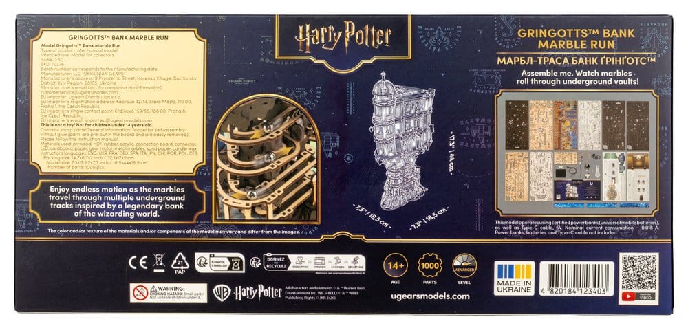 Harry Potter circuito de canicas Banco Gringotts kit de maqueta de madera