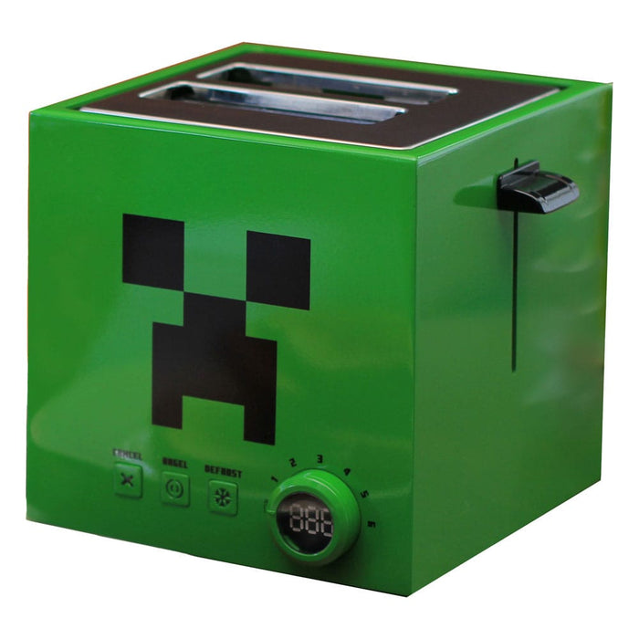 Tostadora Minecraft Creeper con diseño de cubo