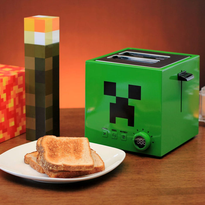 Tostadora Minecraft Creeper con diseño de cubo